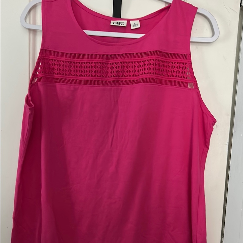 Women's Pink Sleeveless Top